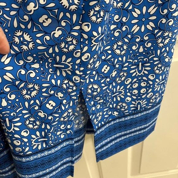 Coolibar Blue and White Midi Dress - Sun Protection UPF 50+ - Picture 6 of 10